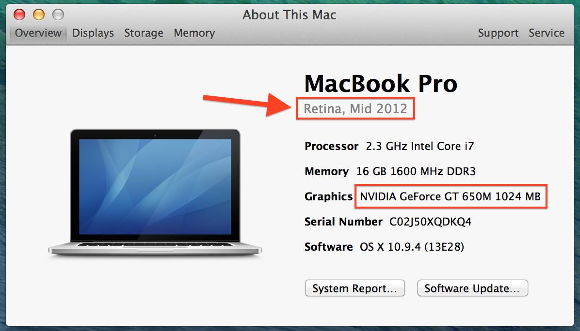 Macbook pro mid 2012 latest os x